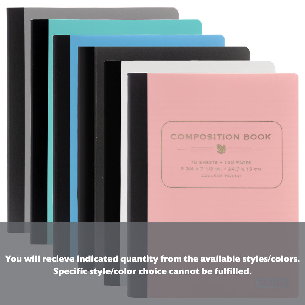 C/R 70 Ct. Pastel Poly Cover Composition Book