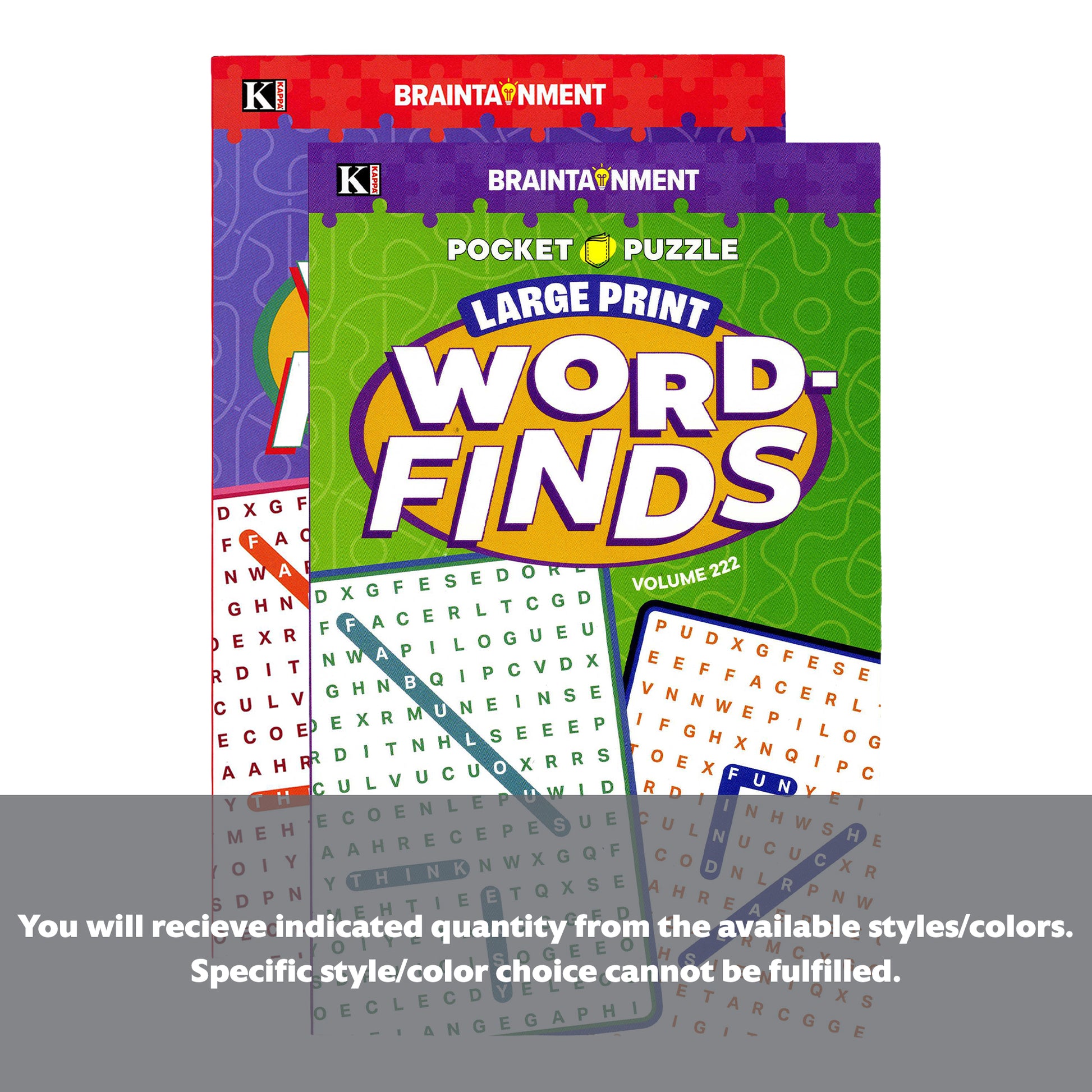 KAPPA Pocket Puzzle Word Finds Large Print - Digest Size
