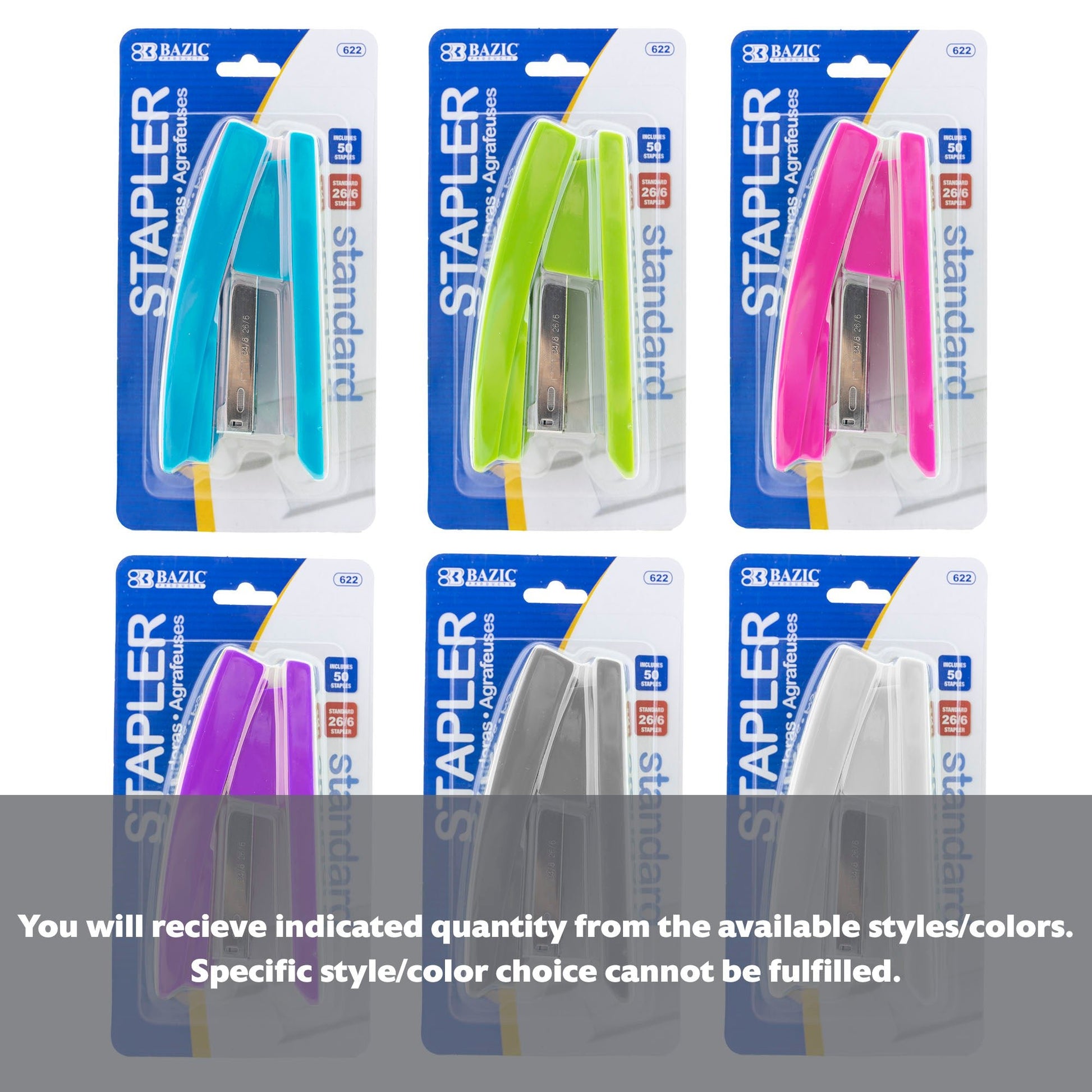 Bright Color Standard (26/6) Stapler - BZBox