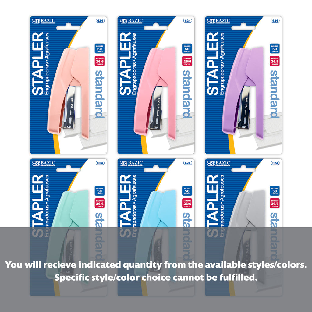 Pastel Color Standard (26/6) Stapler