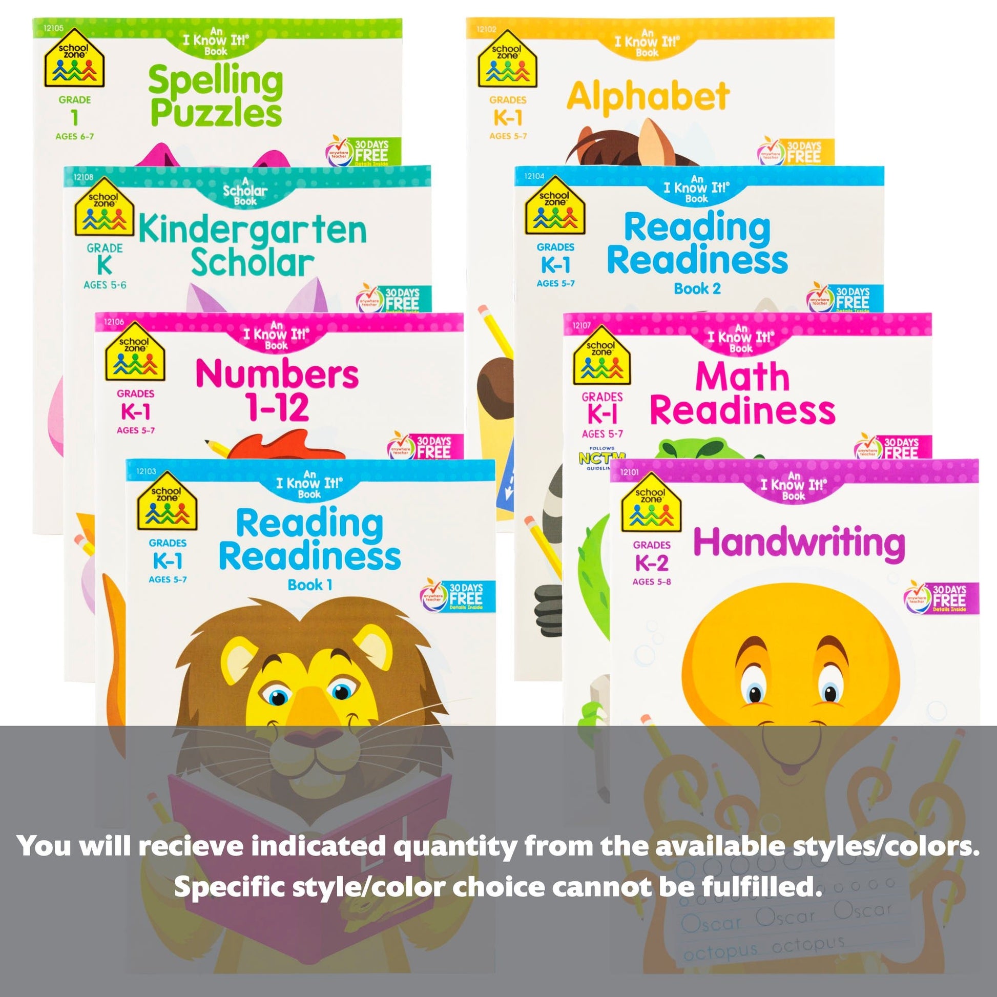 BZ Early Learning Flash Cards Kit with bonus workbooks, art and activity set including 30 educational items for kids.