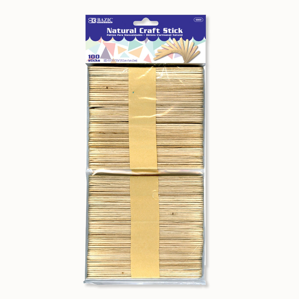 Natural Craft Stick (100/Pack)