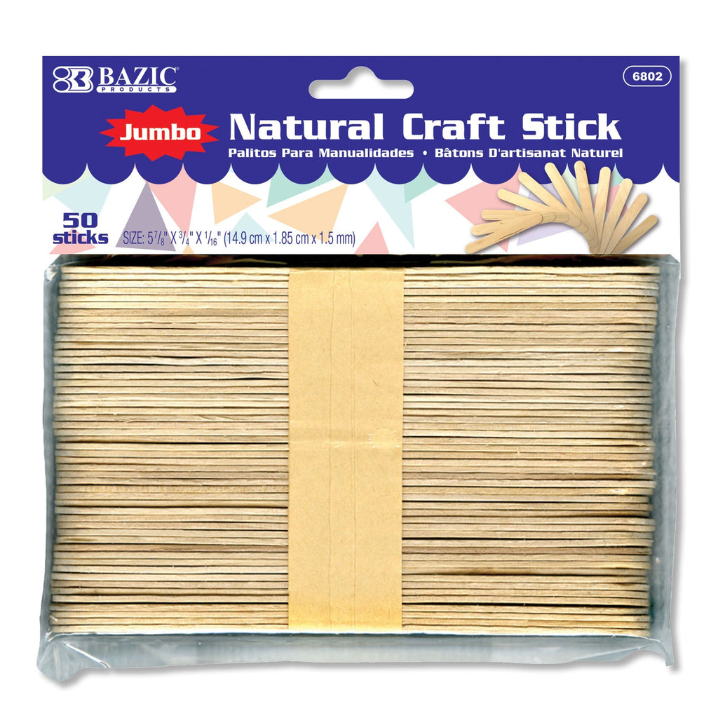 Jumbo Natural Craft Stick (50/Pack)