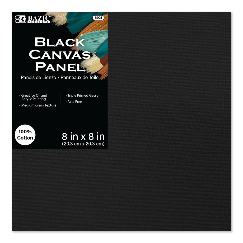 Black Color Canvas Panel 8