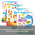 Set of four BAZIC BYOB pop-up activities including colorful game and activity pieces for kids.