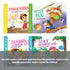 Set of four BYOB Pop Up Fairy Tales by BAZIC featuring colorful, whimsical fairy tale characters in vibrant, detailed designs.