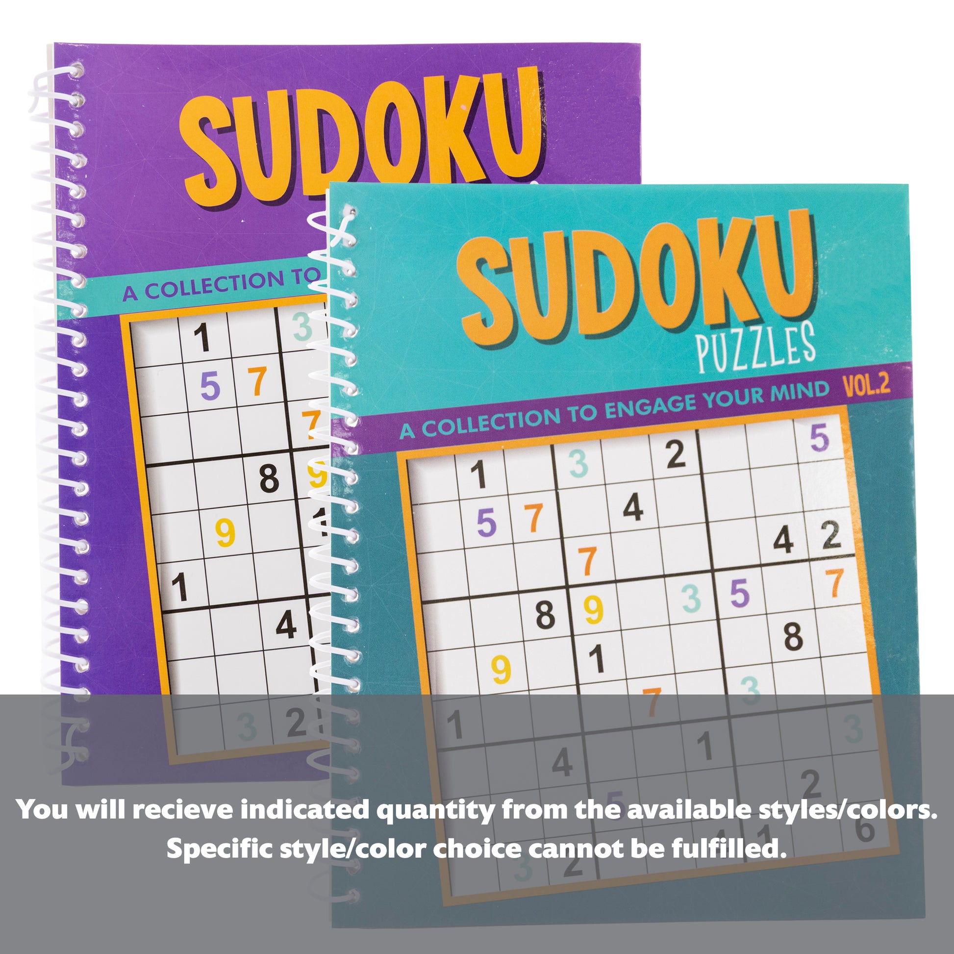 Spiral Sudoku Digest Puzzle Book by Bazicstore featuring challenging Sudoku puzzles in a portable spiral-bound format.