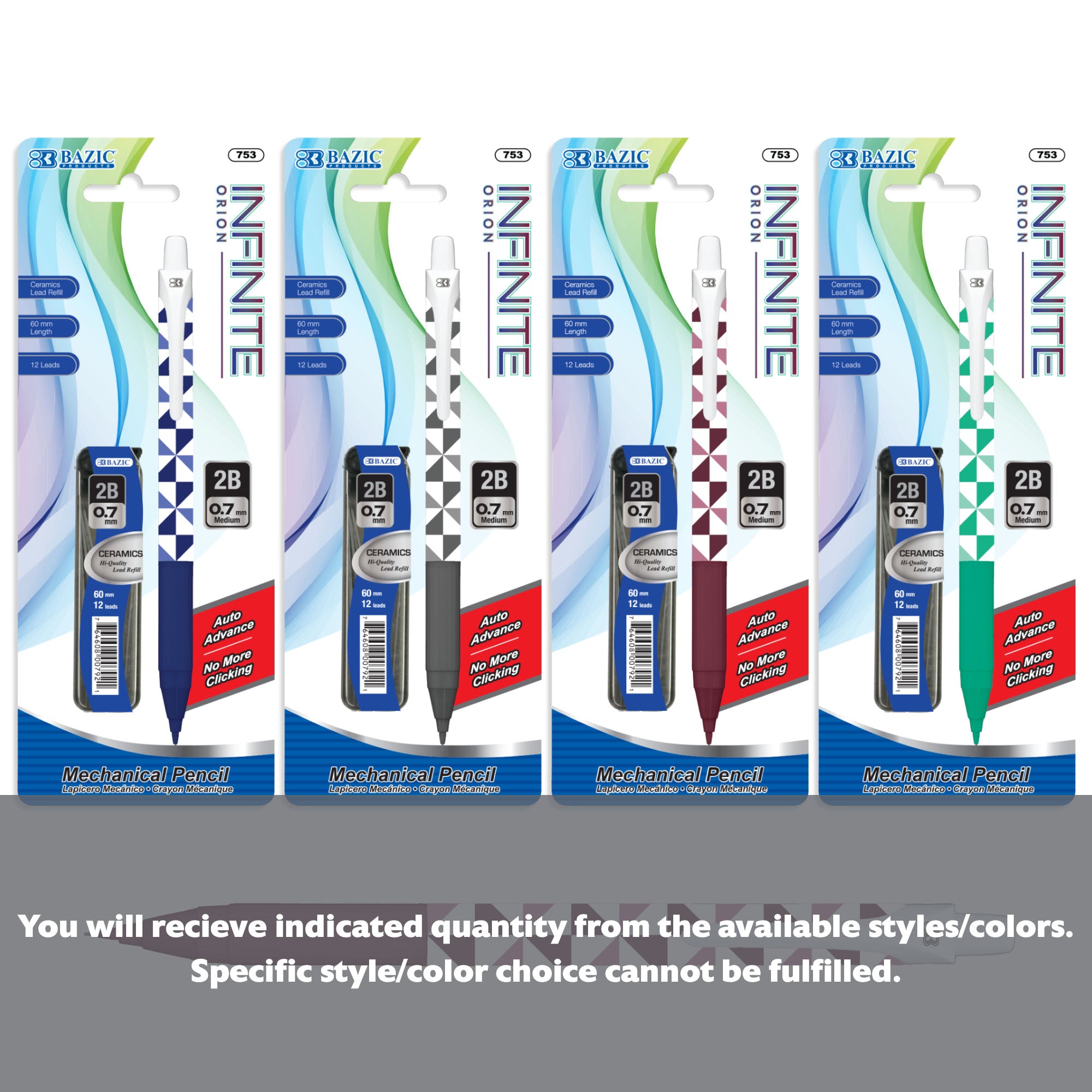 Infinite Orion 0.7 mm Auto Lead Advance Mechanical Pencil w/ Ceramics High-Quality Lead