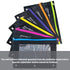 Bazicstore Noir Neon 3-ring pencil pouch with mesh window for easy access and organization of stationery items.