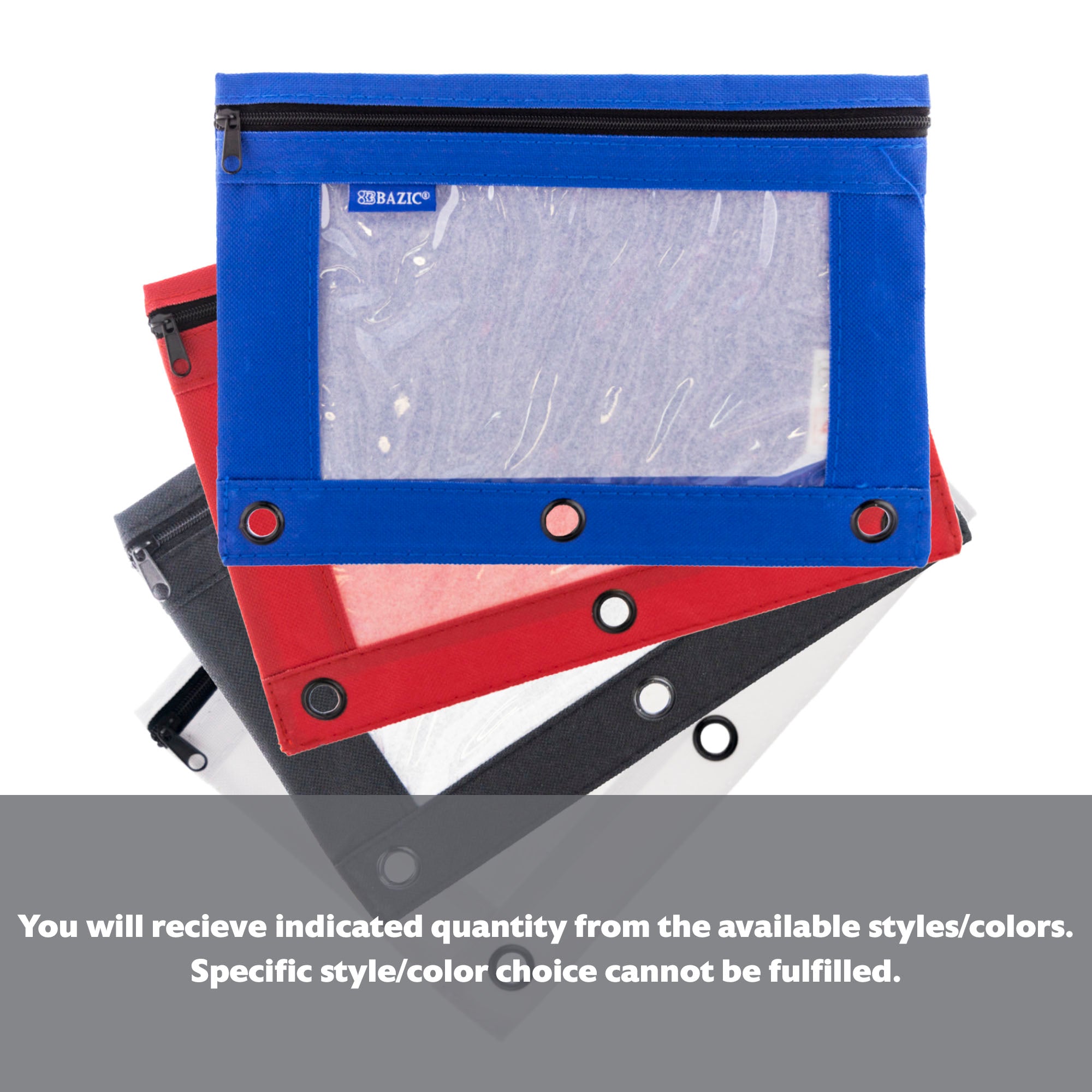 3-Ring Pencil Pouch w/ Clear Window
