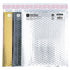 Metallic bubble mailer by Bazicstore, 8.5 x 11.25 inches, #2 size, with protective bubble interior and metallic exterior.