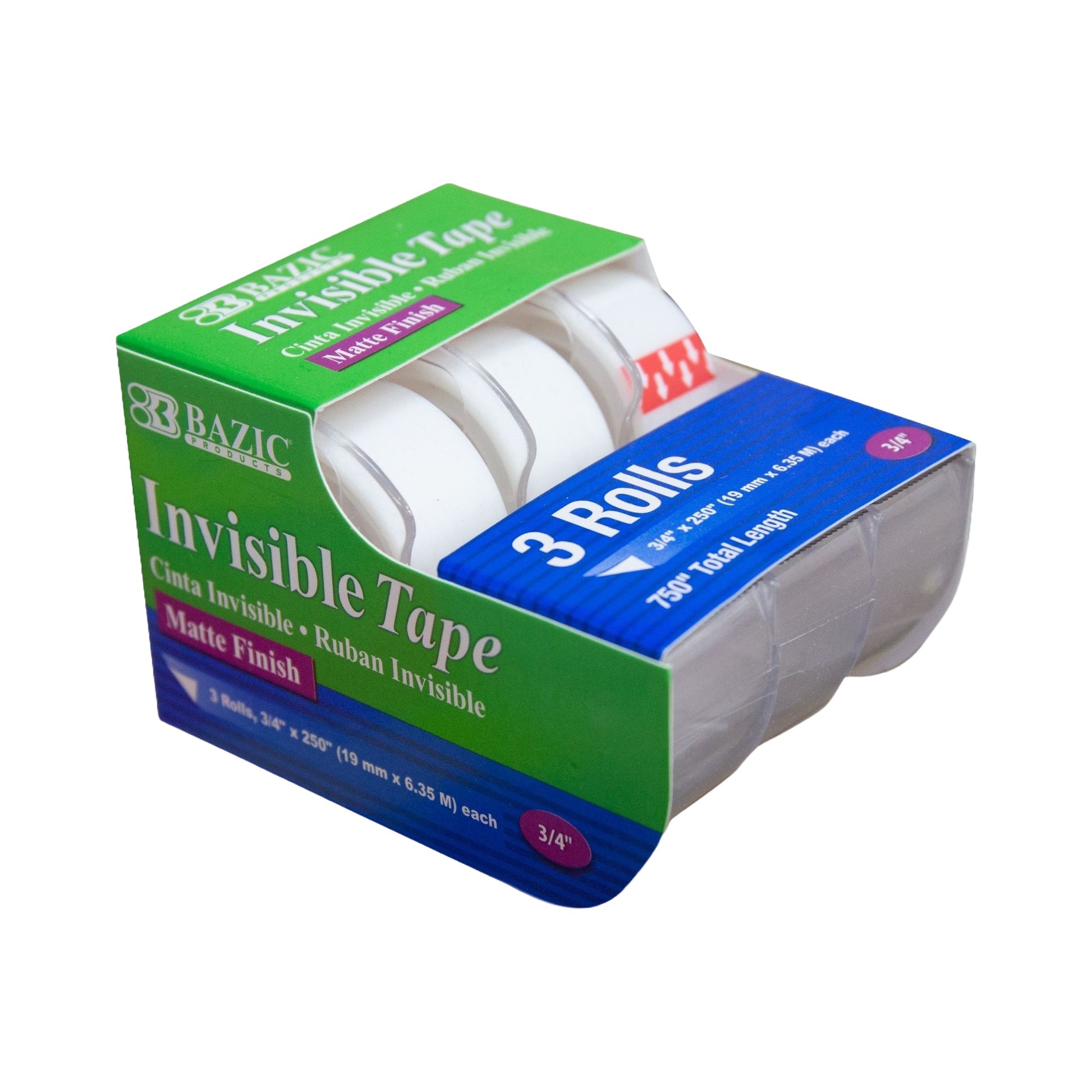 3/4" X 500" Invisible Tape (3/Pack)