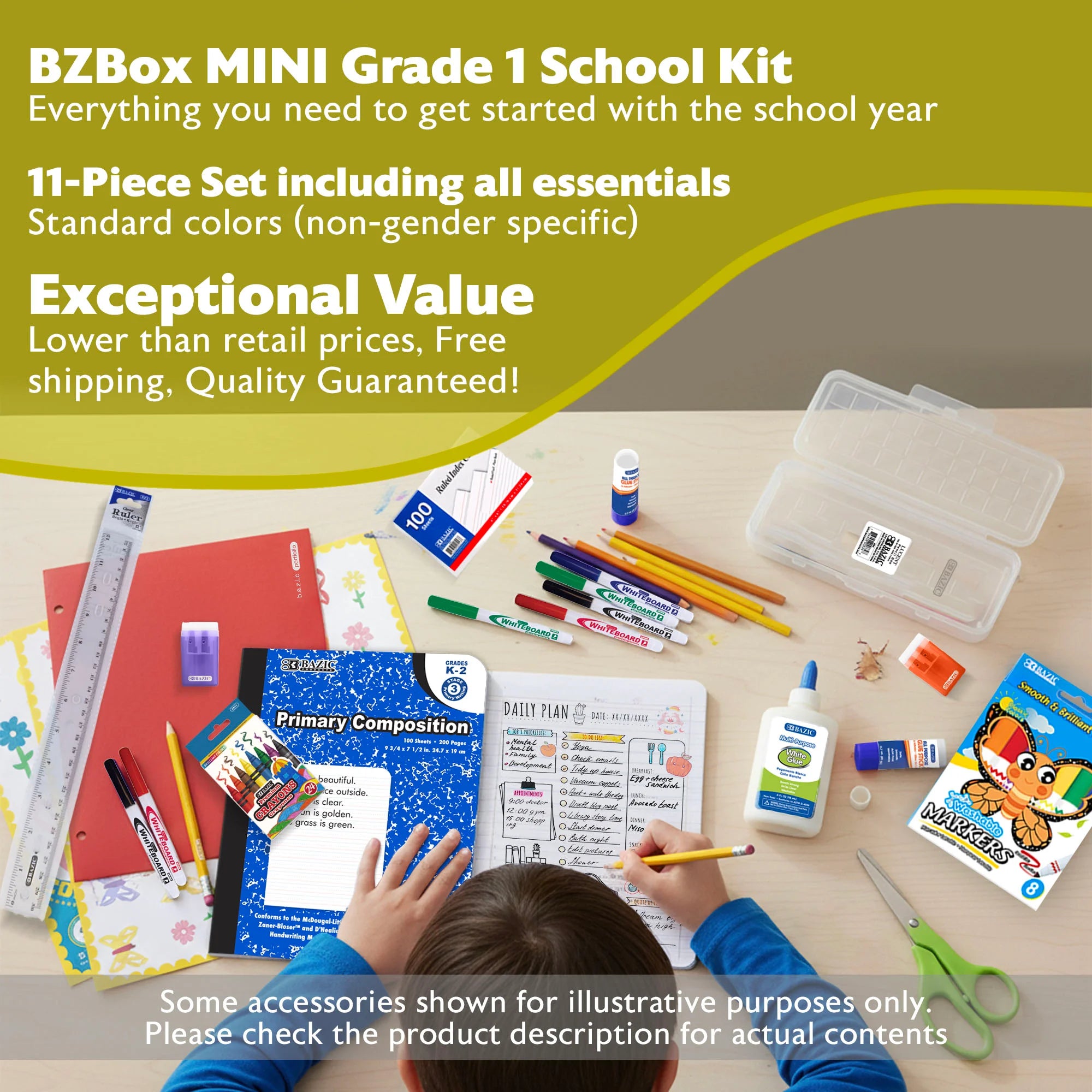 Back to School Kit, Grade 1, Std, Mini, US - BZBox