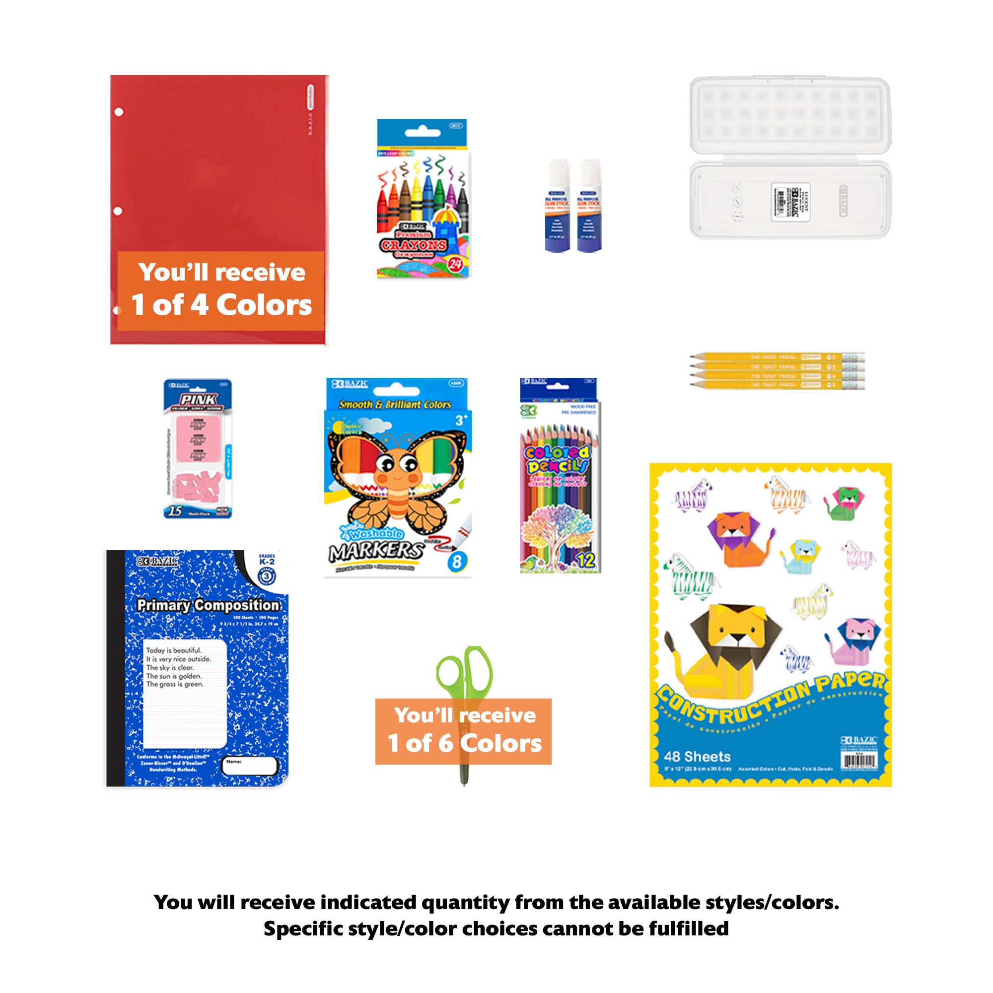 Back to School Kit, Grade 1, Std, Mini, US