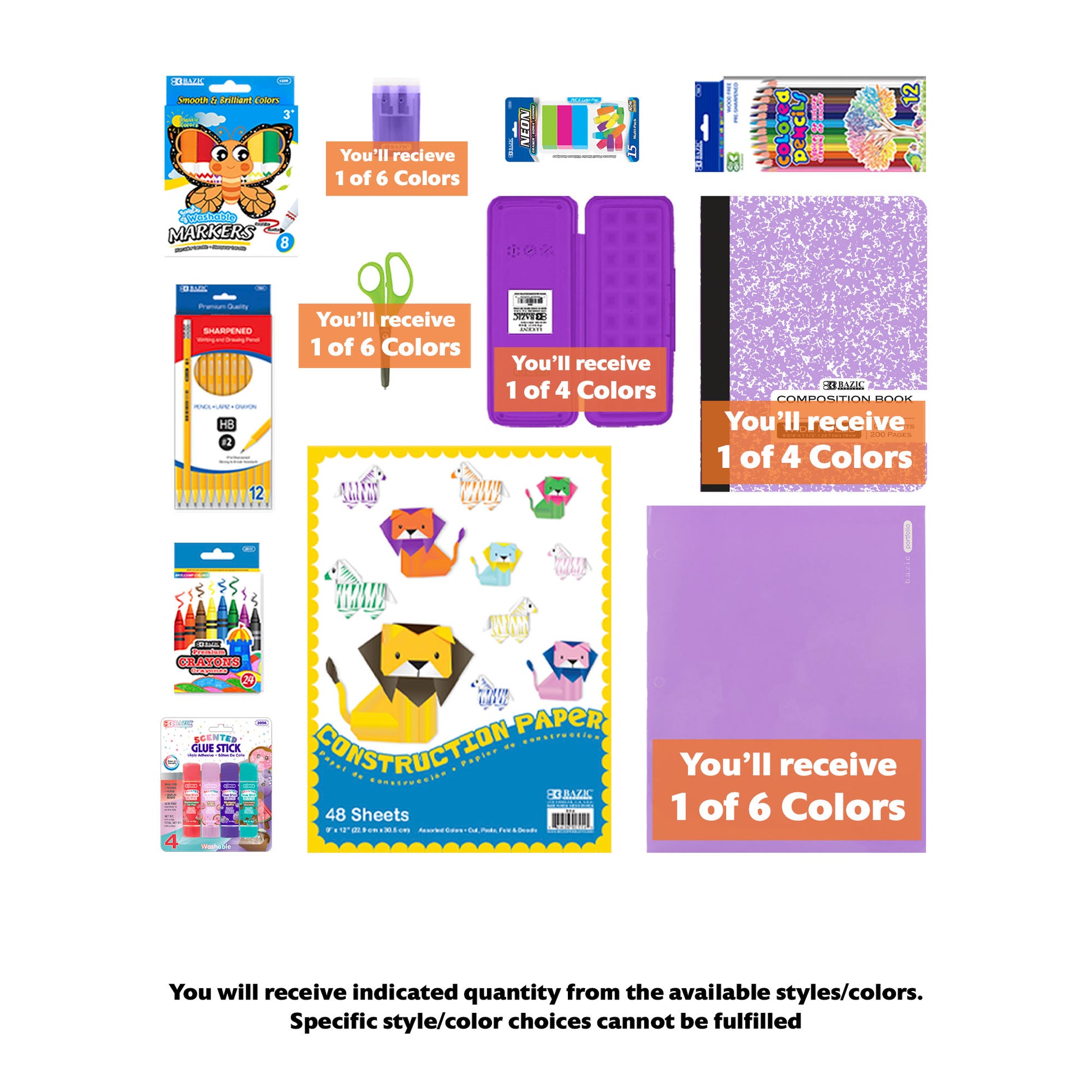 Back to School Kit, Grade 2, Girl, MINI, US - BZBox