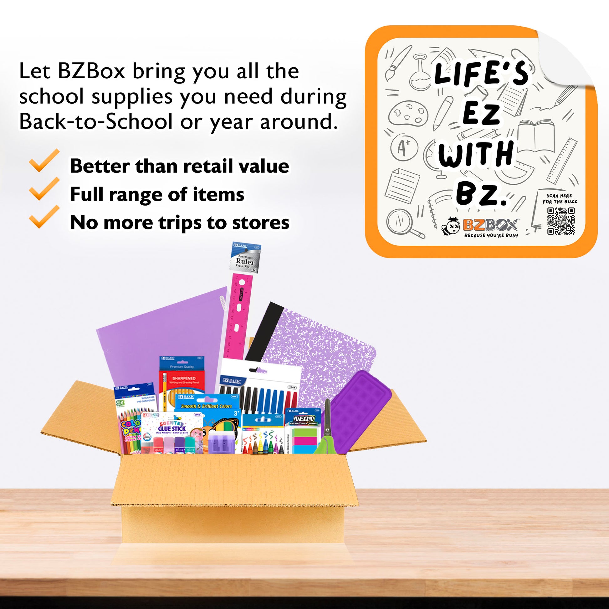 Back to School Kit, Grade 3, Girl, MINI, US - BZBox