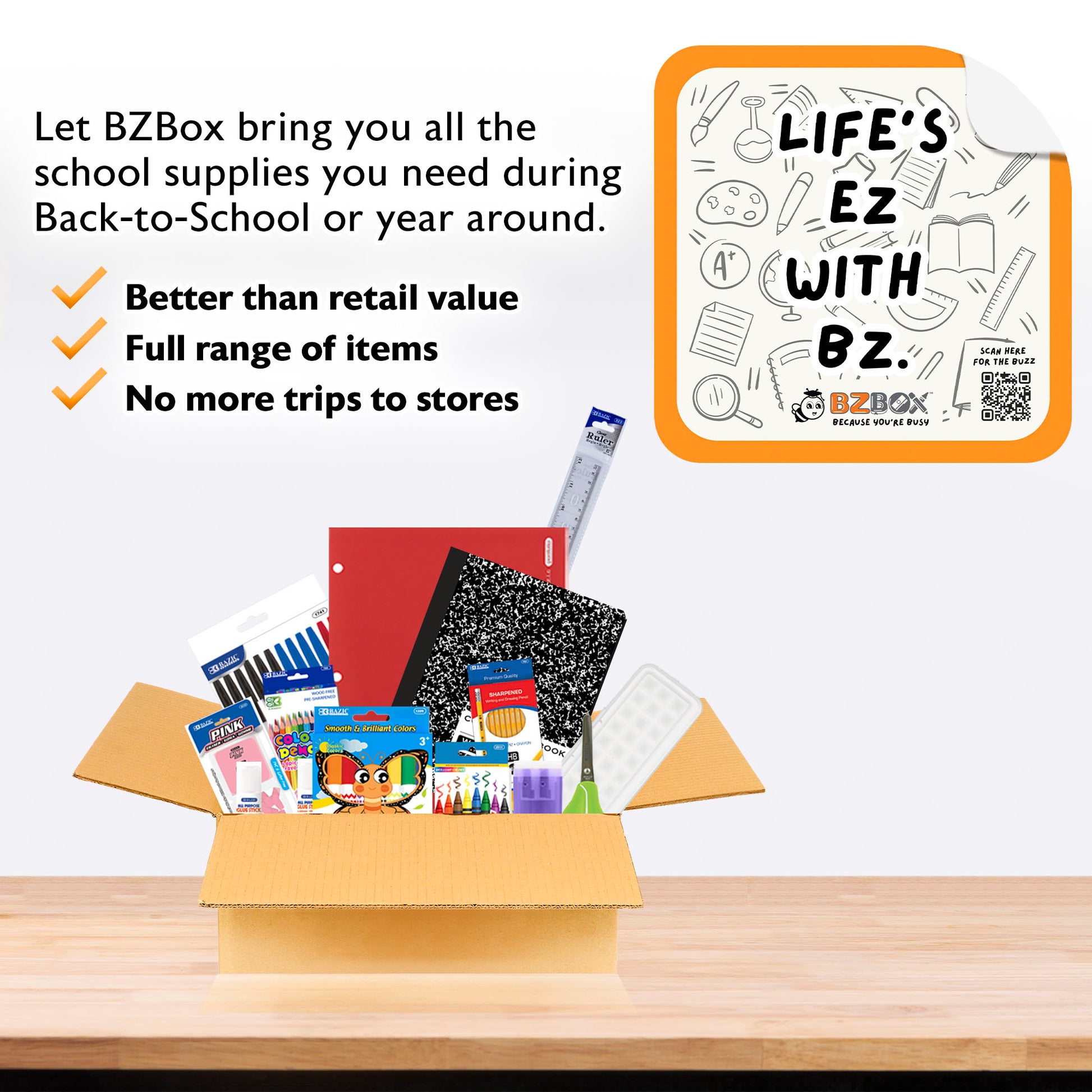 Back to School Kit, Grade 3, Std, Mini, US - BZBox