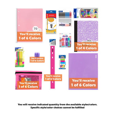 Back to School Kit, Grade 5, Girl, MINI, US
