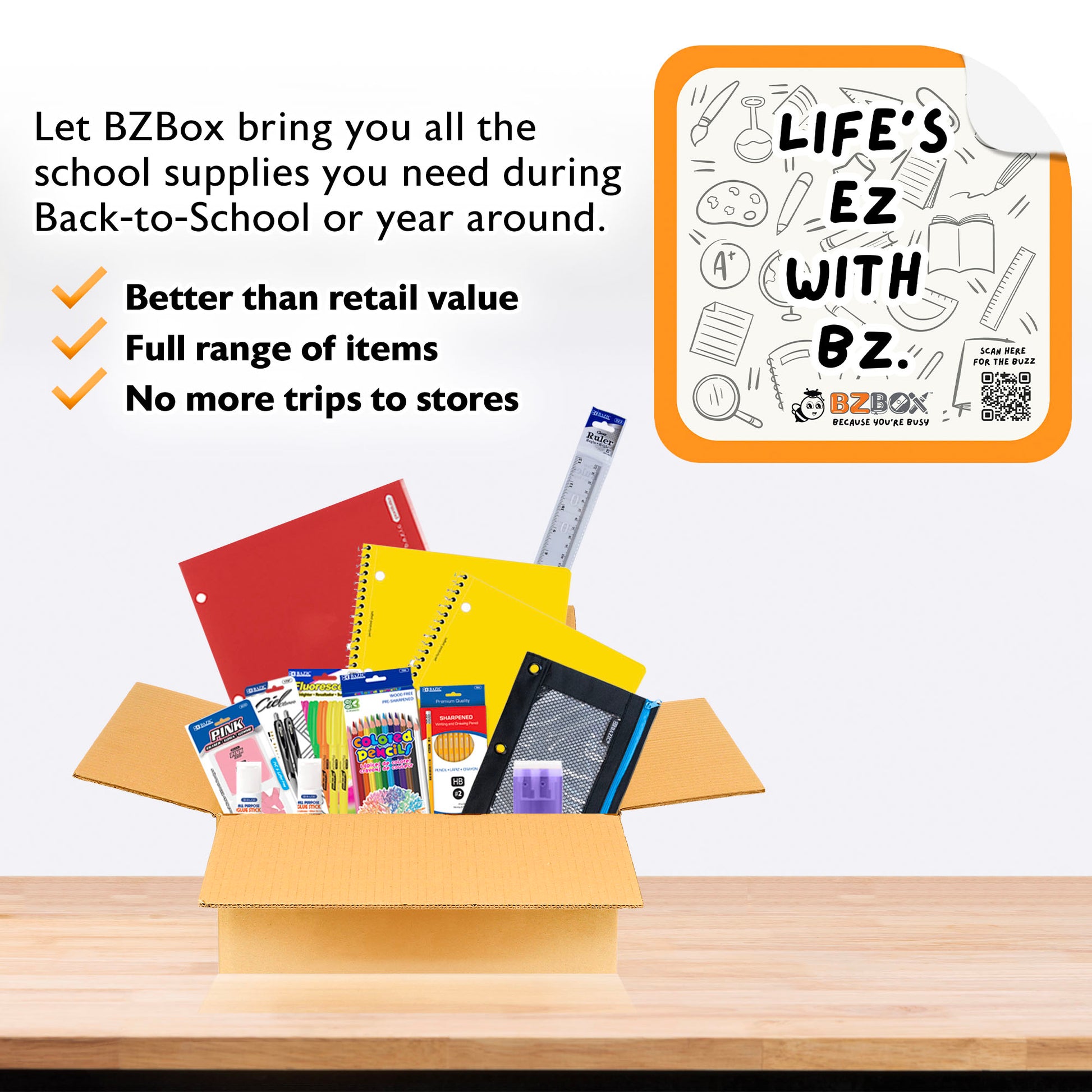 Back to School Kit, Grade 6, Std, Mini, US - BZBox