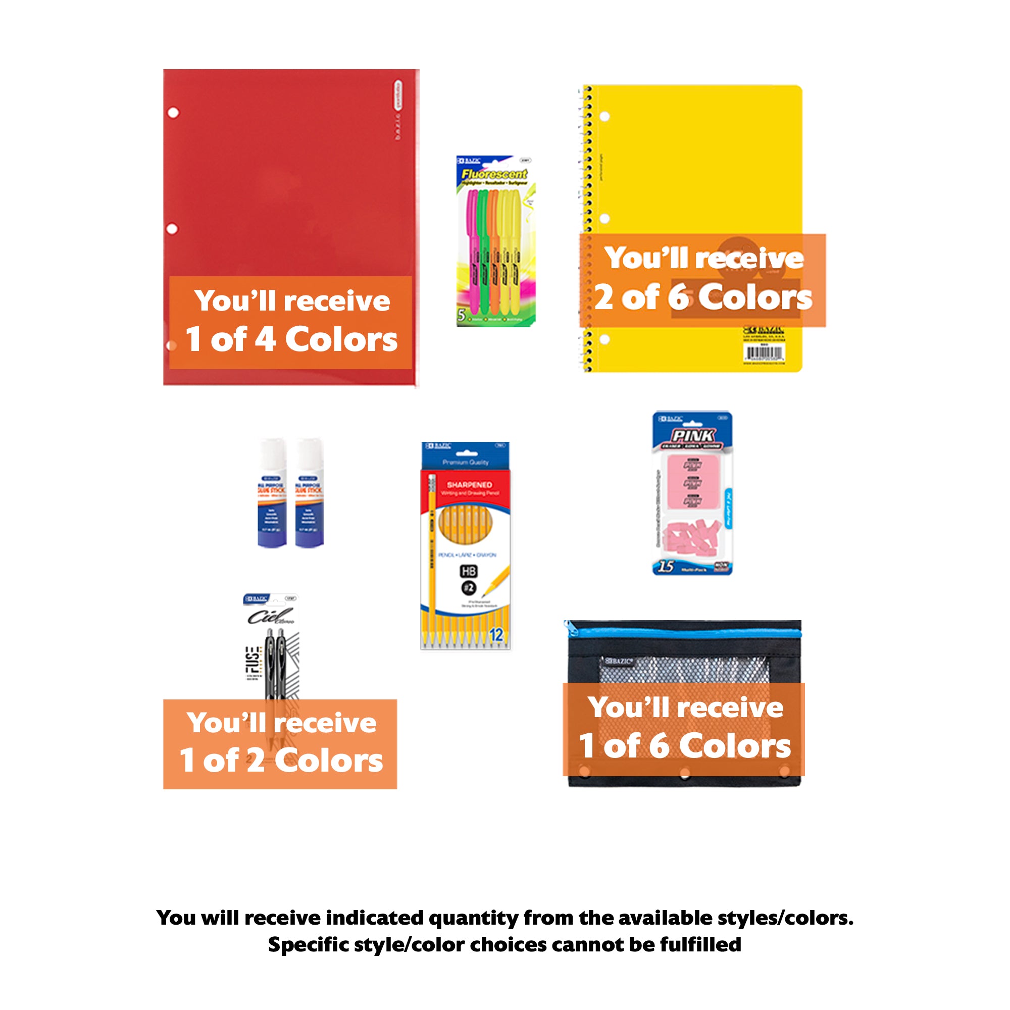 Back to School Kit for middle school by BZ, featuring mini school supplies and stationery in a compact set.