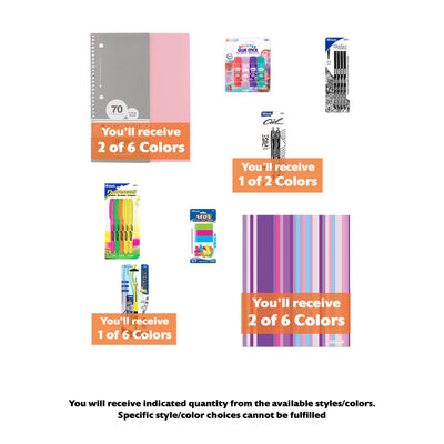 Back to School Kit, Grade 12, Girl, MINI, US