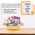 Kids coloring activity kit by BZ featuring 11 art supplies, including crayons, markers, and coloring pages in a mini box.