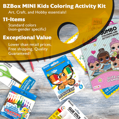Kids Coloring Activity Kit, Essentials, Mini, 11 items
