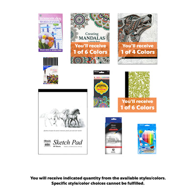Teen and Adult Coloring & Activity, Essentials Kit, MINI, 9 items