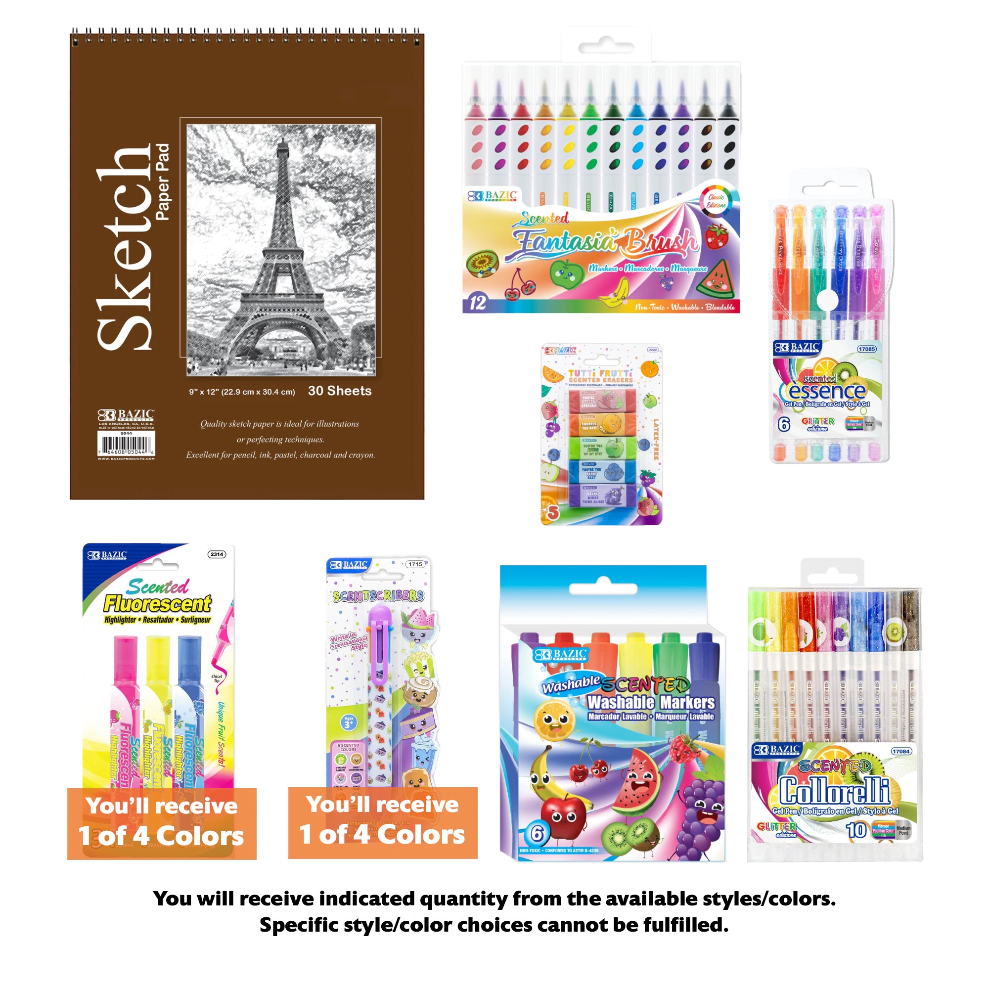 Scented Stationery Bundle, 8 Items, MINI