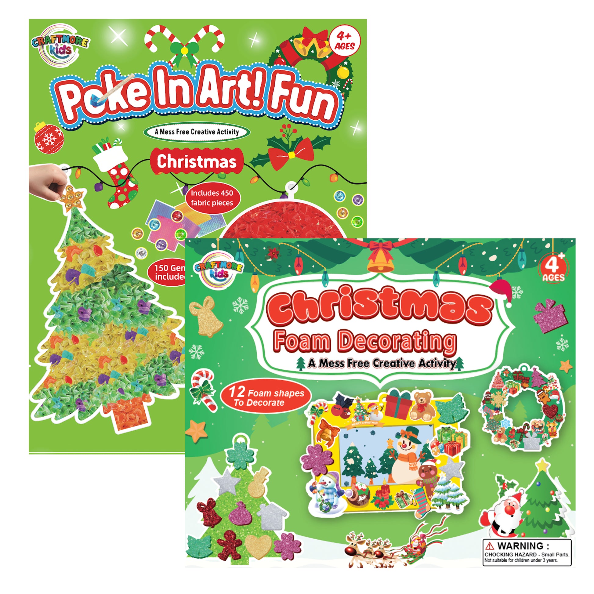 Christmas Activity Kit, Foam and Poke-in Cards,  2 items, MINI