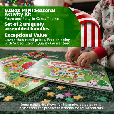 Christmas Activity Kit, Foam and Poke-in Cards,  2 items, MINI