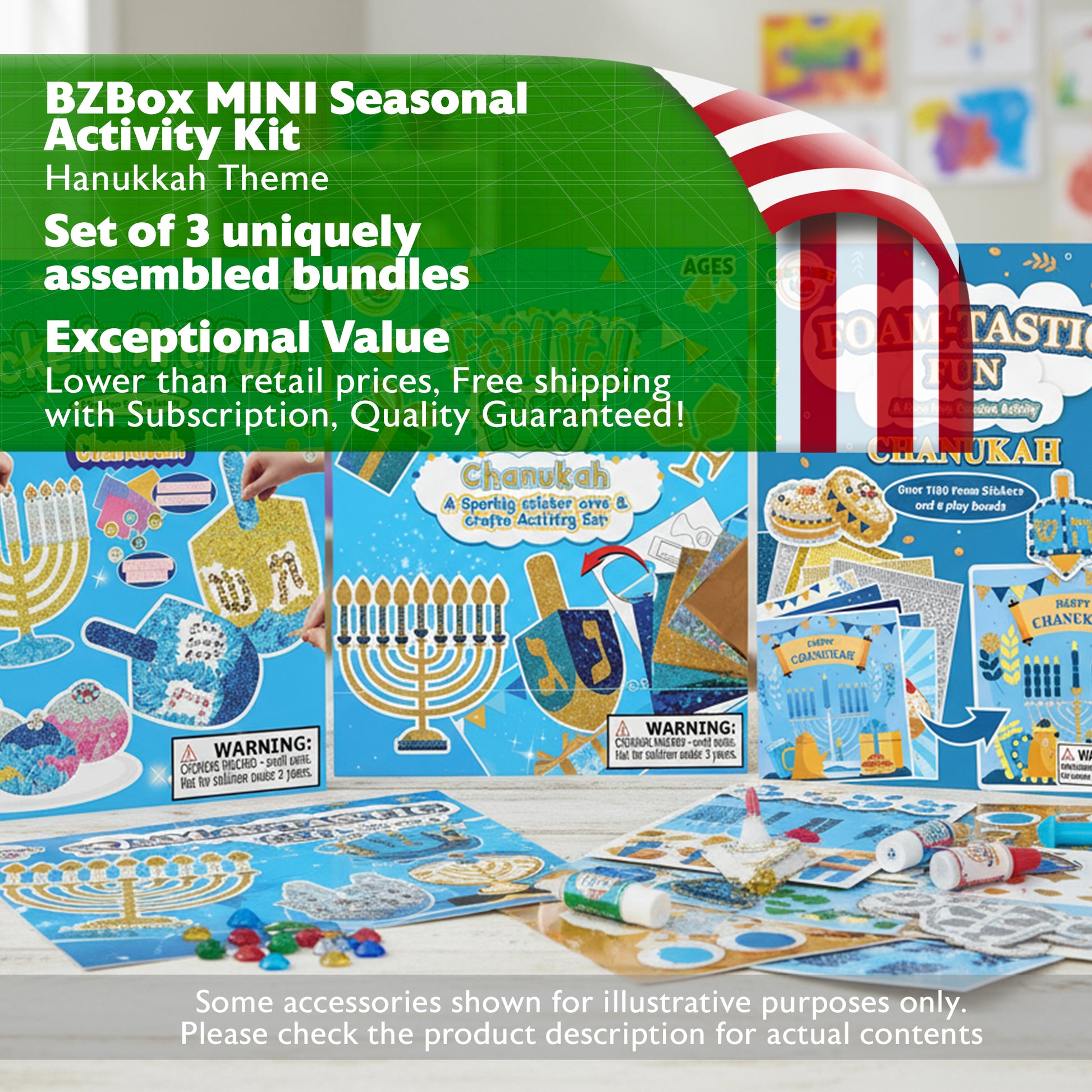 Seasonal Activity Kit, Hanukkah, 3 items, MINI