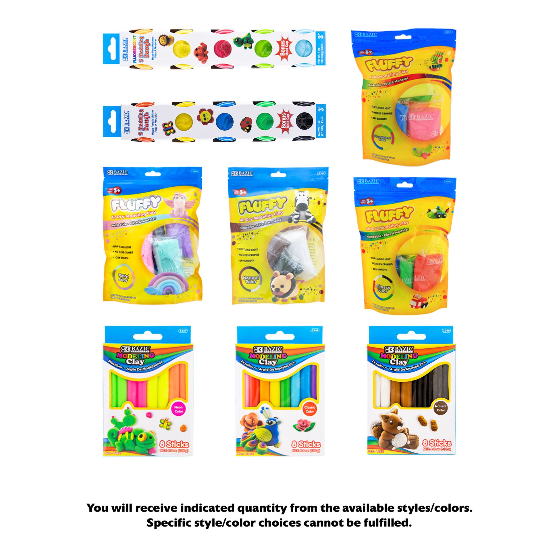 Modeling Clay and Dough Bundle, MINI, 9 items