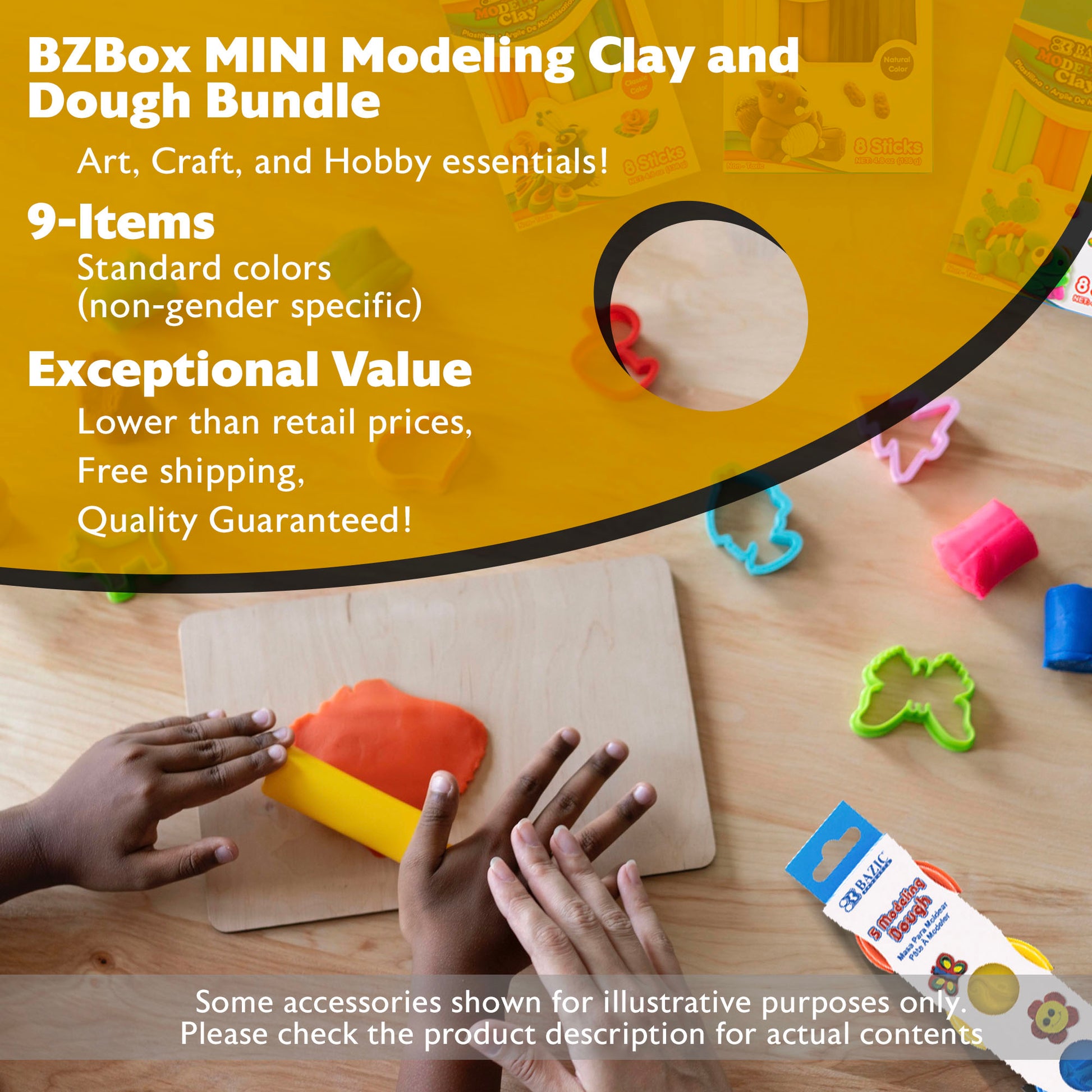 Modeling Clay and Dough Bundle, MINI, 9 items