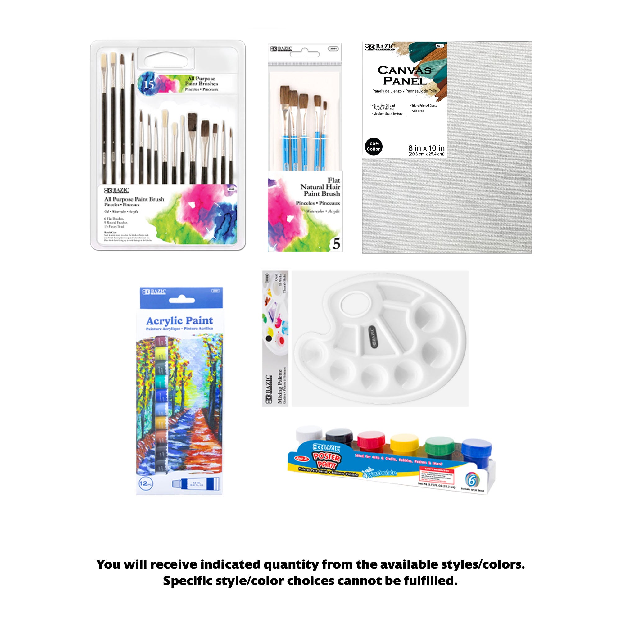 Paints and Brushes Bundle, MINI, 6 items