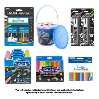 Variety of Chalk Items Bundle, 7 Items, MINI