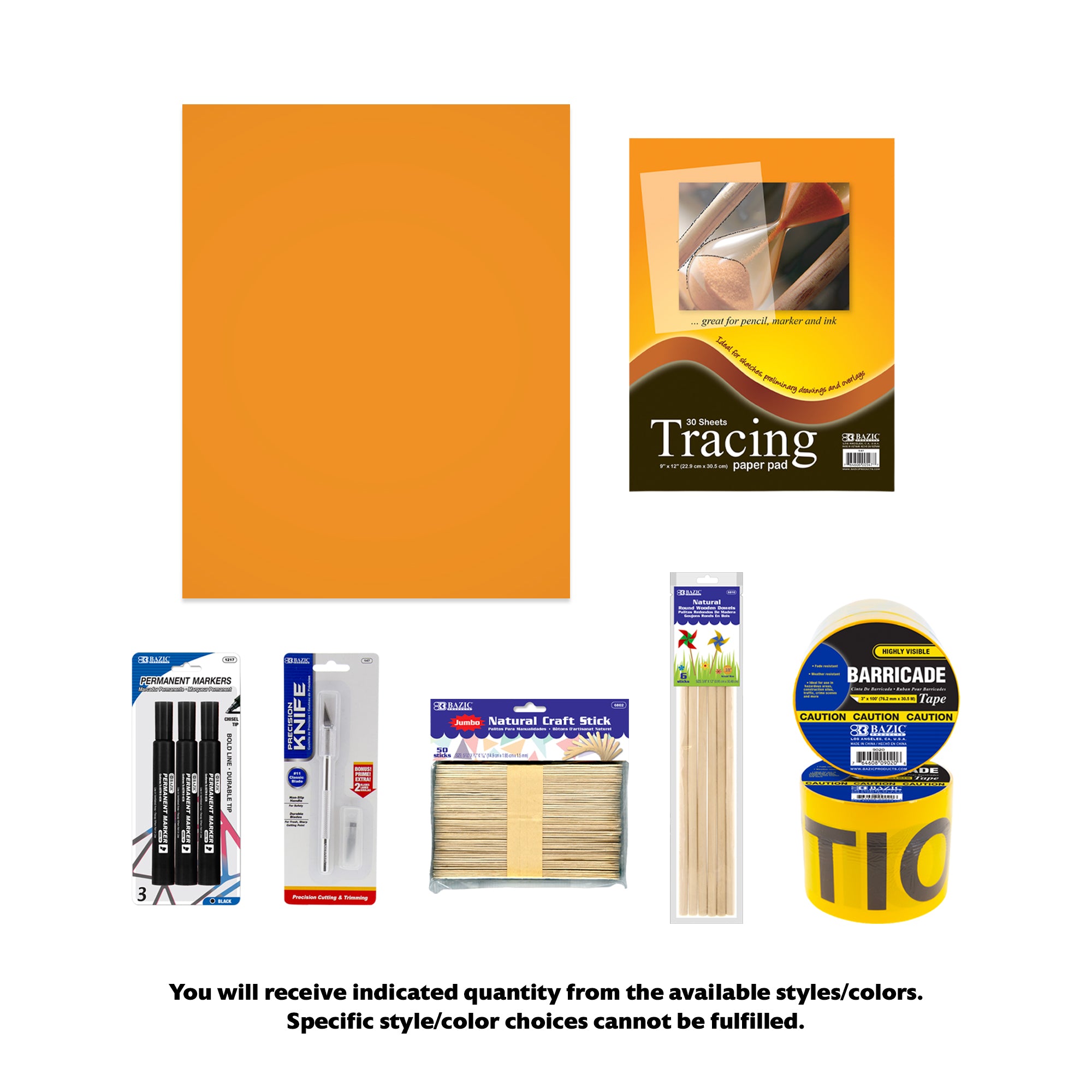 BZBox Halloween crafting essentials kit with 7 pieces, including craft supplies for seasonal Halloween decorations.