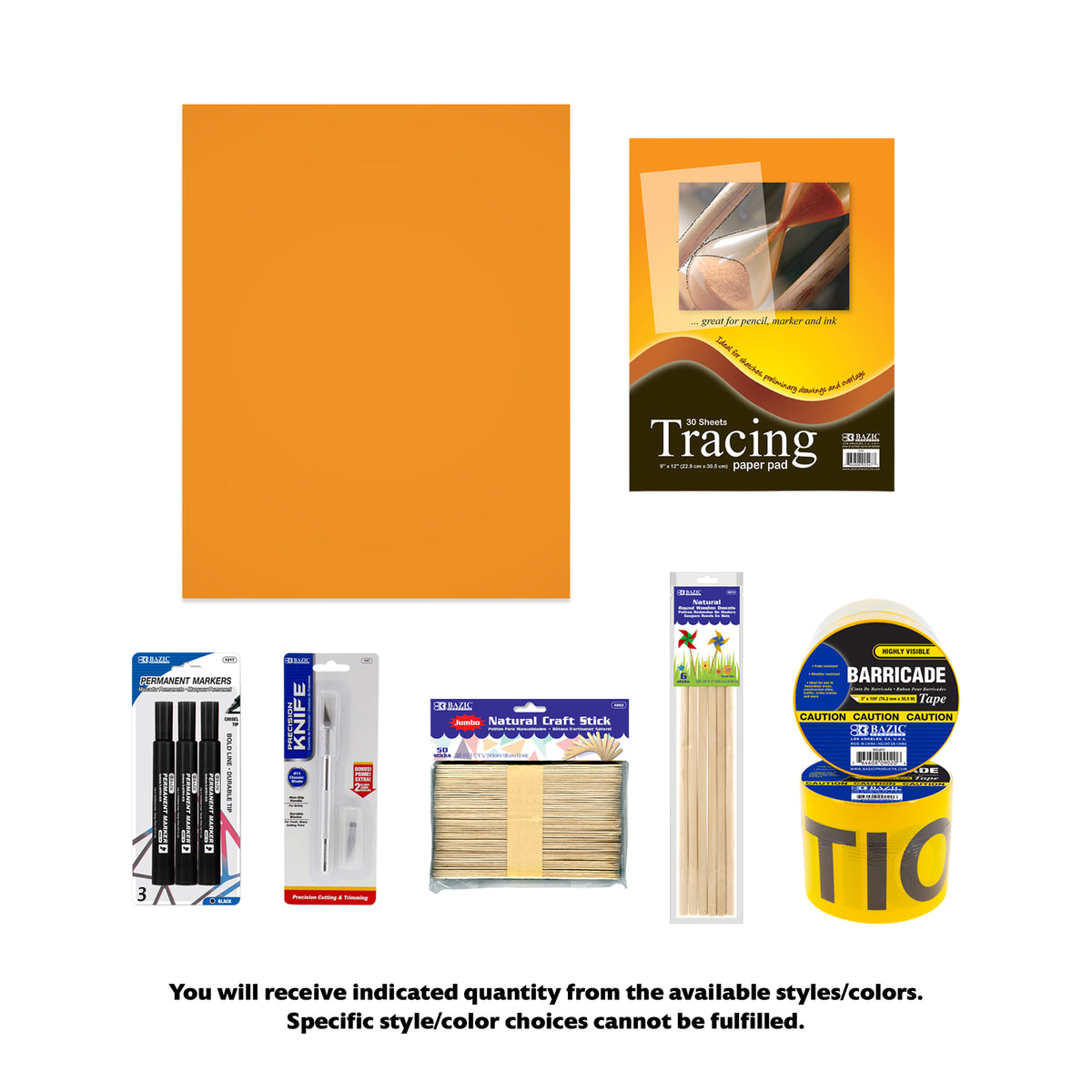 BZBox Halloween crafting essentials kit with 7 pieces, including craft supplies for seasonal Halloween decorations.