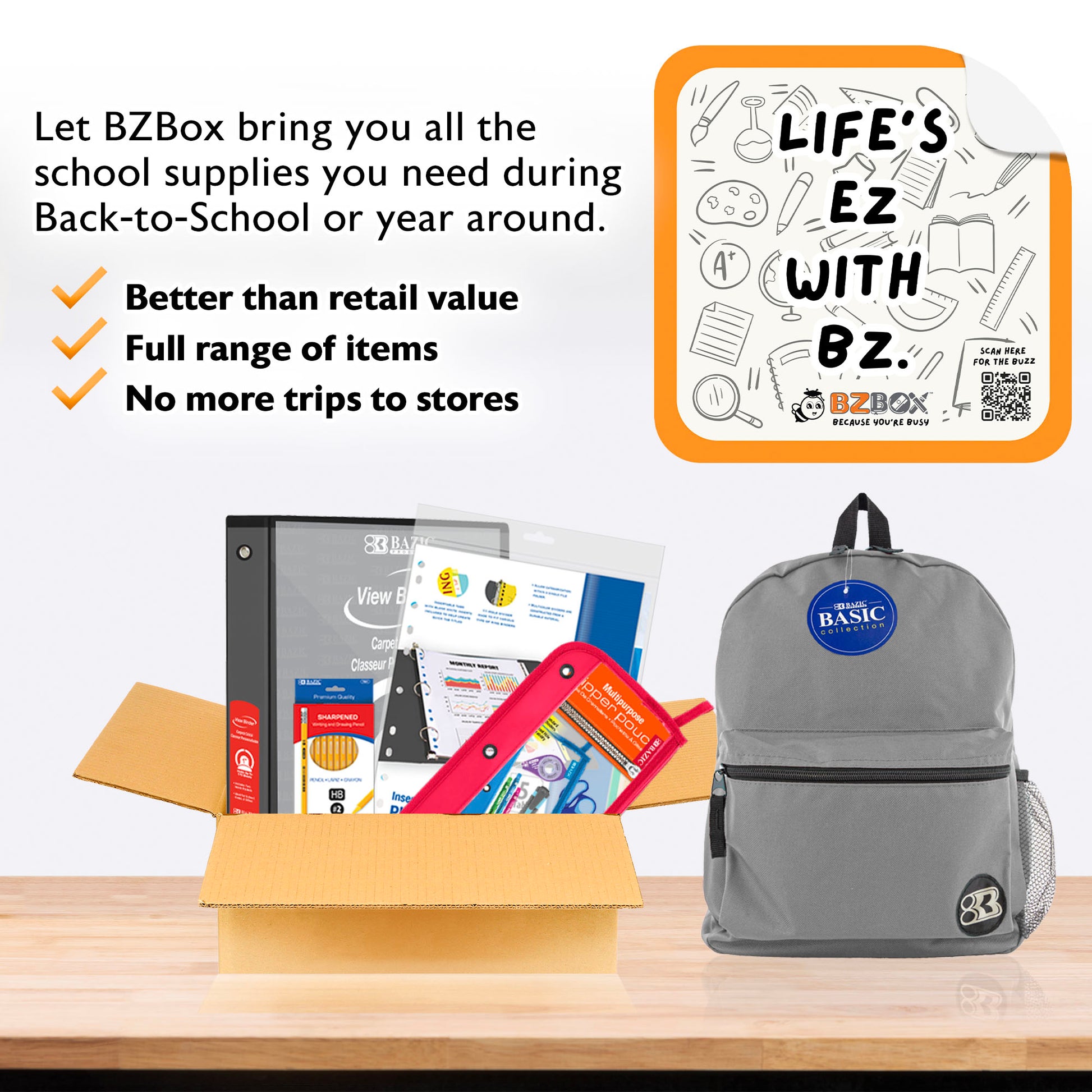 Classic Backpack, Binder and Accessories Kit, 5 items, MINI