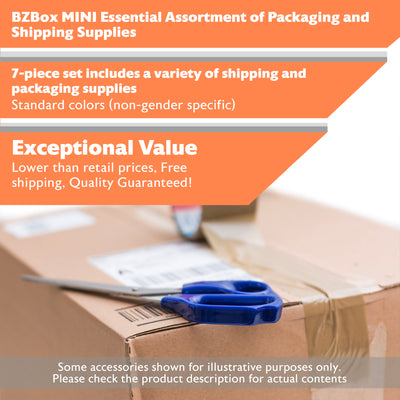 Essential Assortment of Packaging and Shipping supplies, 7 items, MINI