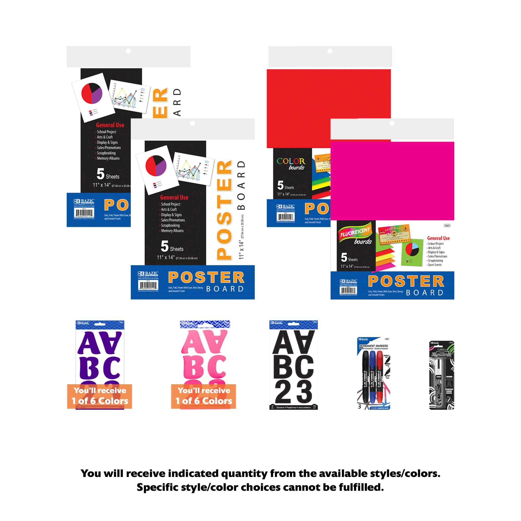 Fans and Supporters Signage Kit, 9 items, MINI