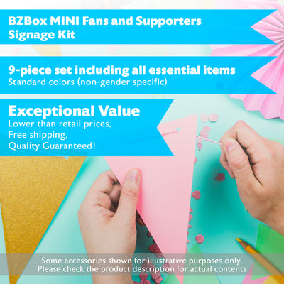 Fans and Supporters Signage Kit, 9 items, MINI