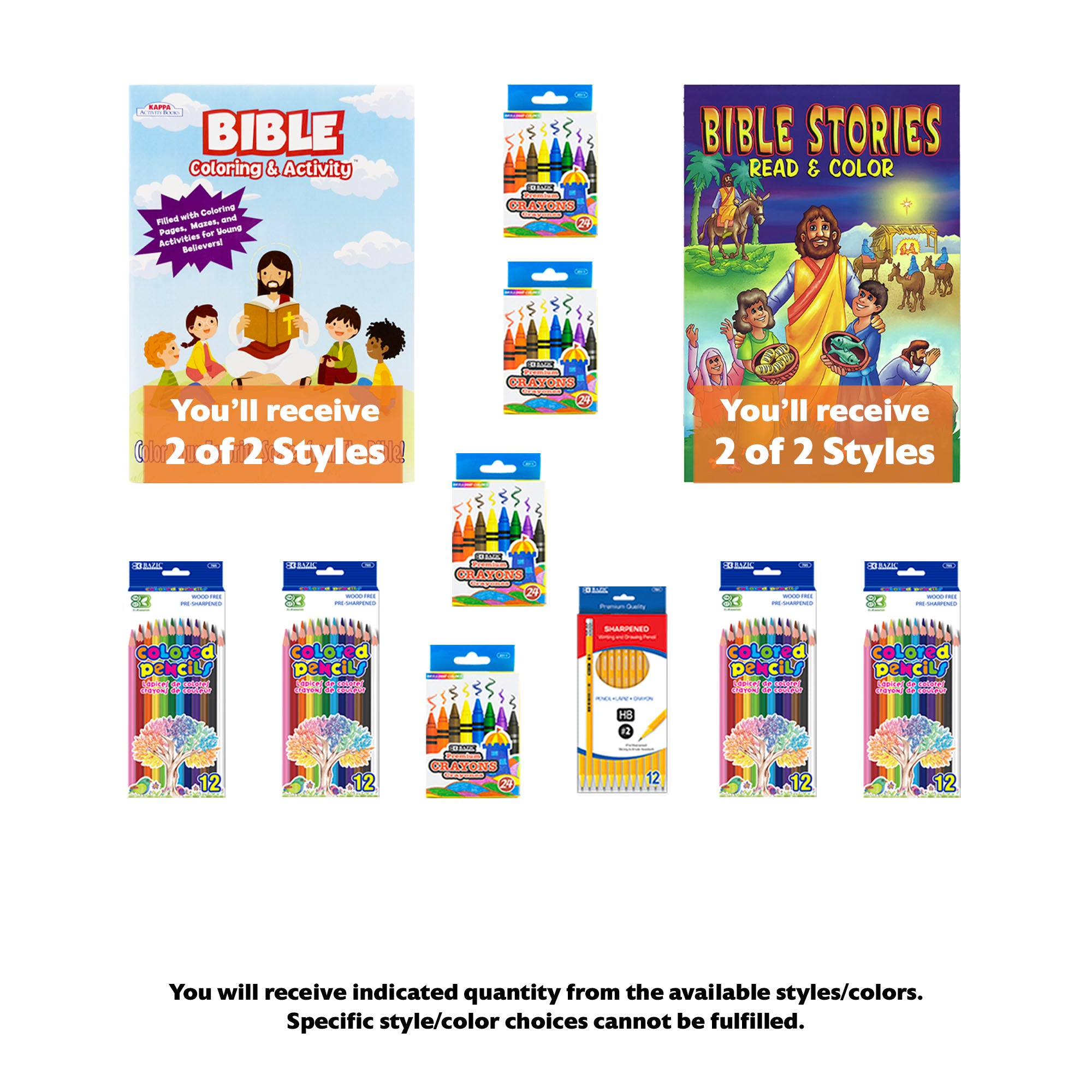 Sunday School Activity Kit for 4, 13 items, MINI