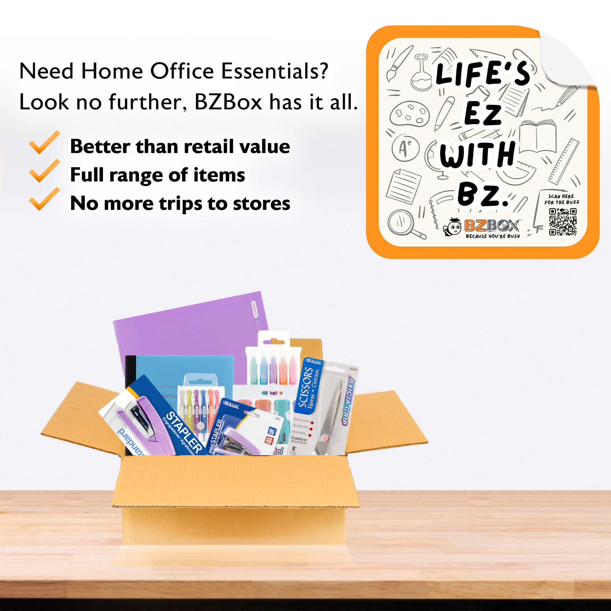 Pastel Colors Theme Home Office Kit, Girl, 9 Items,  MINI