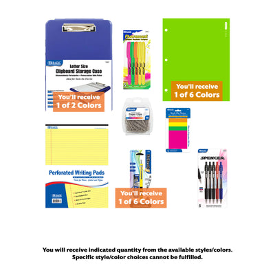 Storage Clipboard and Accessories Kit, 8 items, MINI