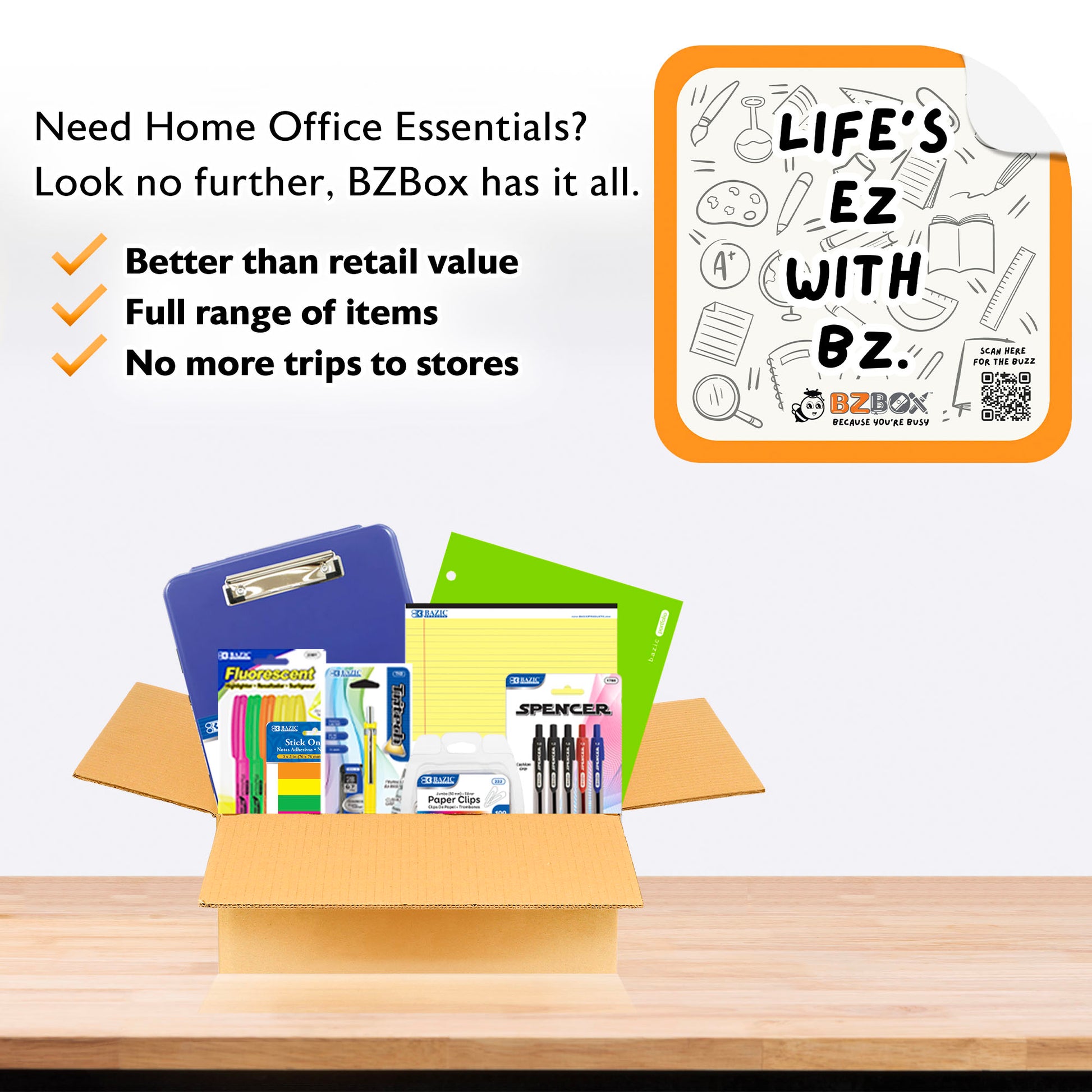 Storage Clipboard and Accessories Kit, 8 items, MINI