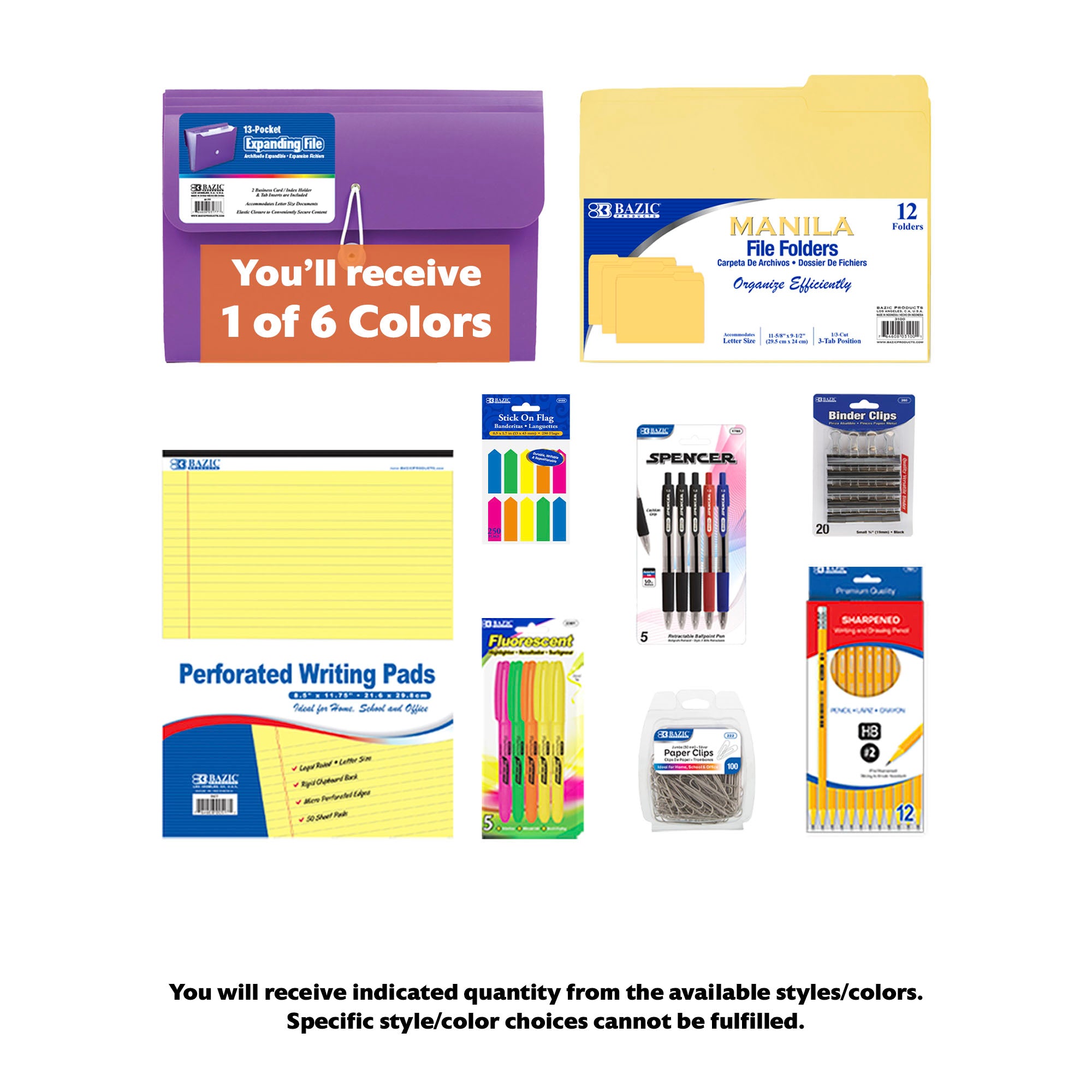 Tax Preparation Stationery Kit,  Essential Assortment, 9 items, MINI