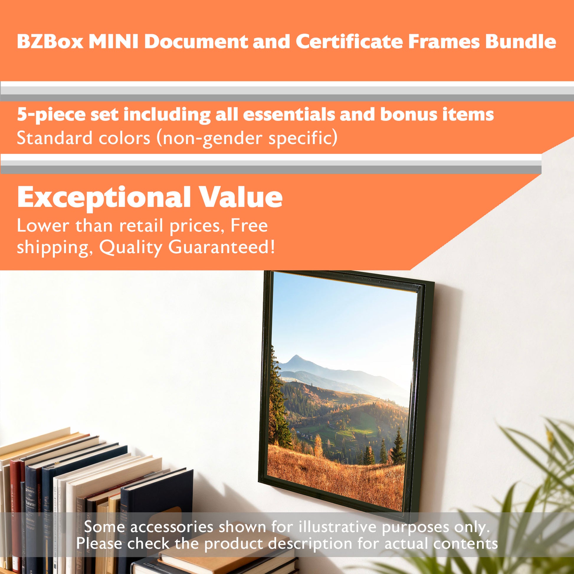 Document and Certificate Frames Bundle, 5 Items, MINI