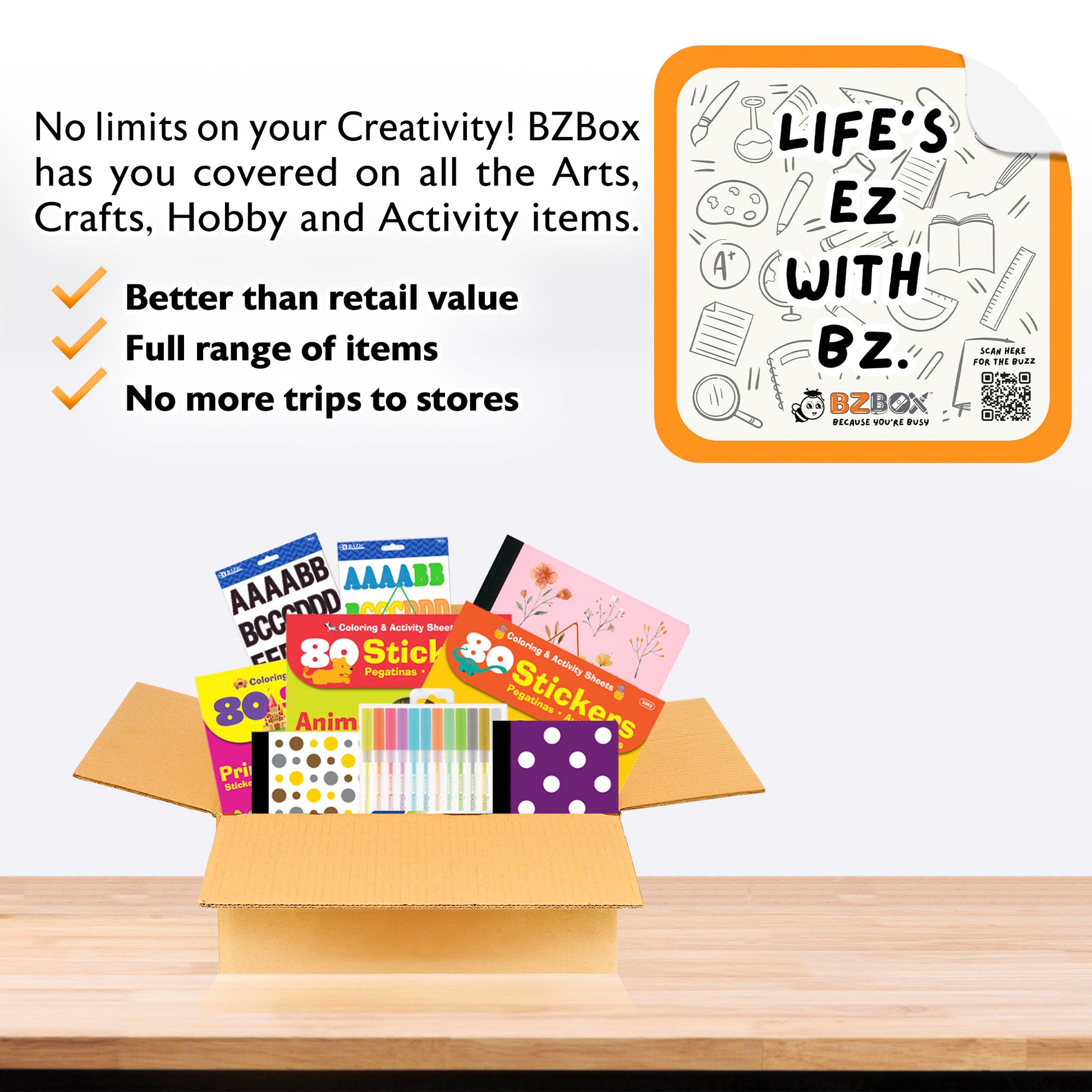 Compact Kit for Journaling and Projects, Girl Theme, 9 Items,  MINI