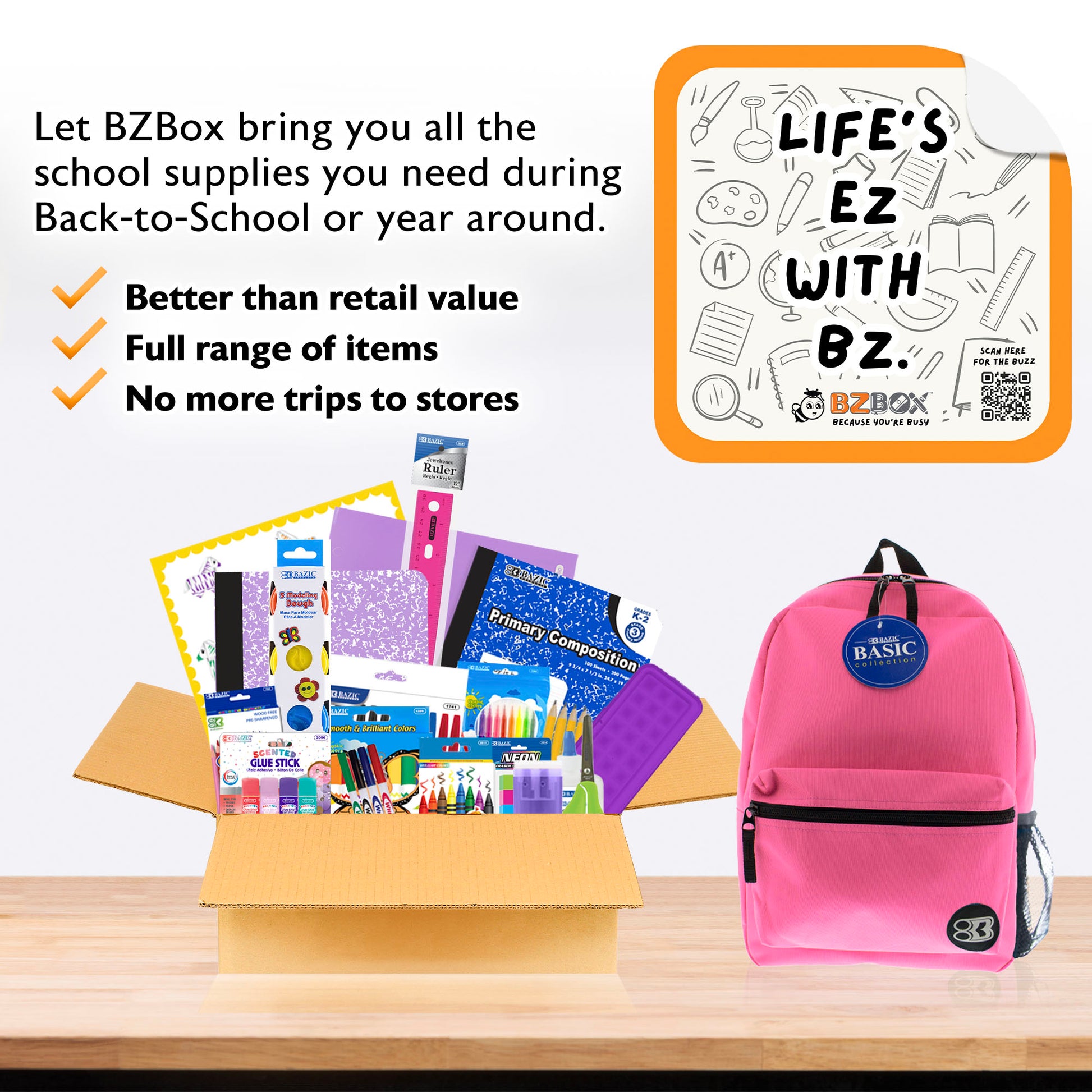 Back to School Kit, Grade 1, Girl, Plus, US